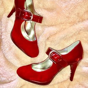 Style & Co. garnet red Mary Jane heel